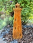 Preview: Freistehender Leuchtturm 80 aus Edelrost Windlicht Maritim